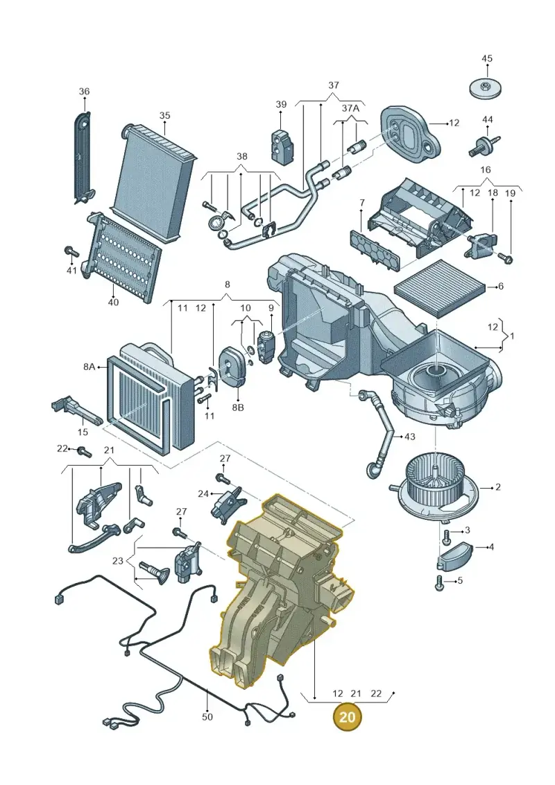 5Q1820353AA — Volkswagen Tiguan 2.0 (2023-) diagram 827820100, position 20