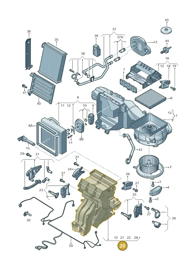 5Q1820353J — Volkswagen Passat estate (2023-) diagram 827820200, position 20