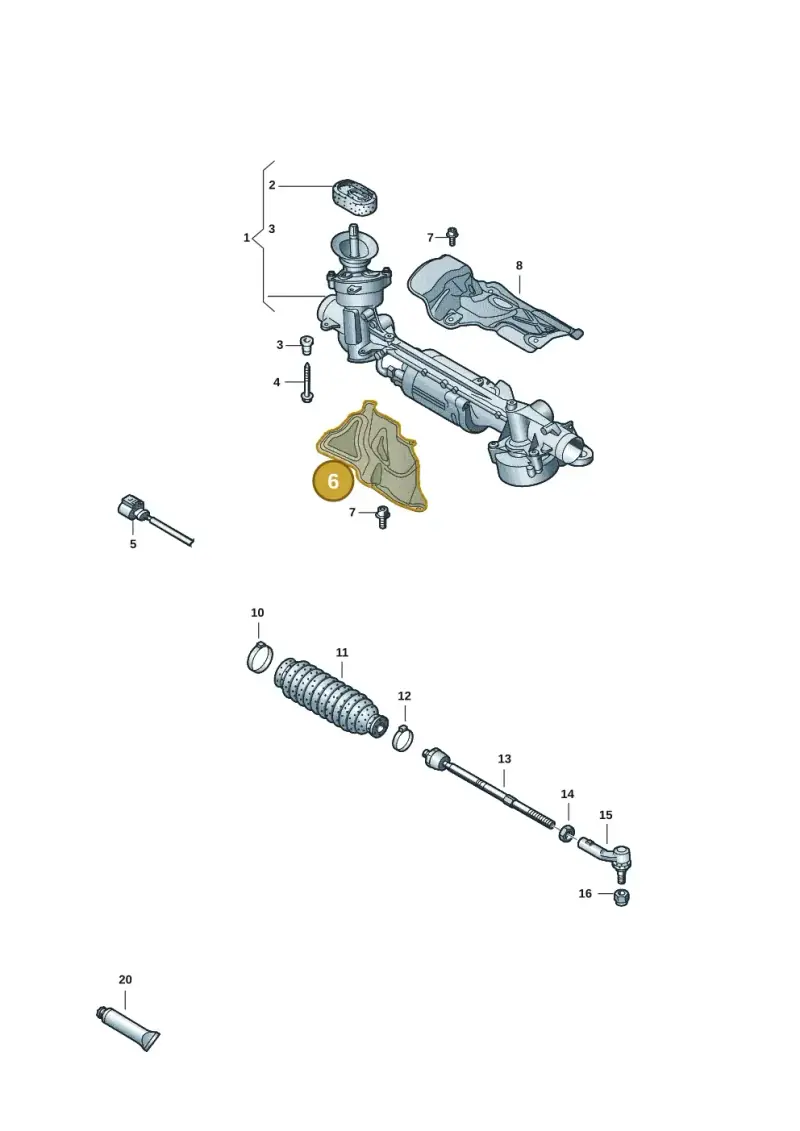 5Q2423981K — Volkswagen Caddy Maxi Kombi (2020-2024) diagram 2ka423160, position 6