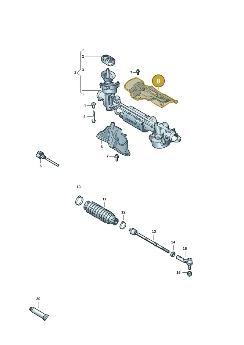 5Q2423981T — Volkswagen Caddy Maxi Kombi (2020-2024) diagram 2ka423160, position 8