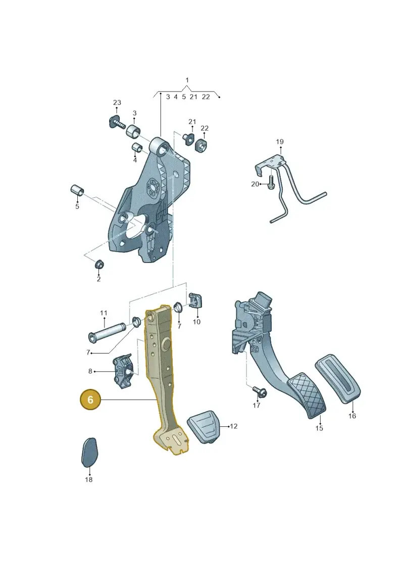 5Q2721143B — Volkswagen Tiguan 2.0 4Motion (2016-2024) diagram 884721700, position 6