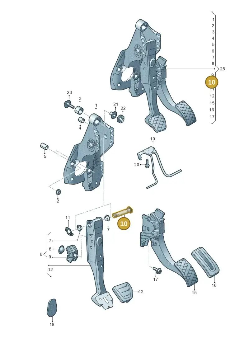 5Q2721325 — Volkswagen Touran 2,0 BlueMotion (2015-2024) diagram 793721710, position 10