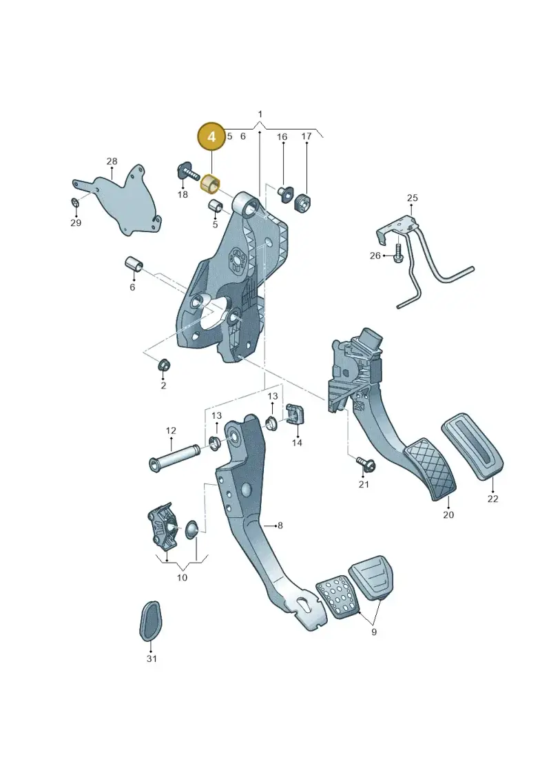 5Q2721368A — Volkswagen T-Roc convertible 1.5 (2019-2024) diagram 828721700, position 4