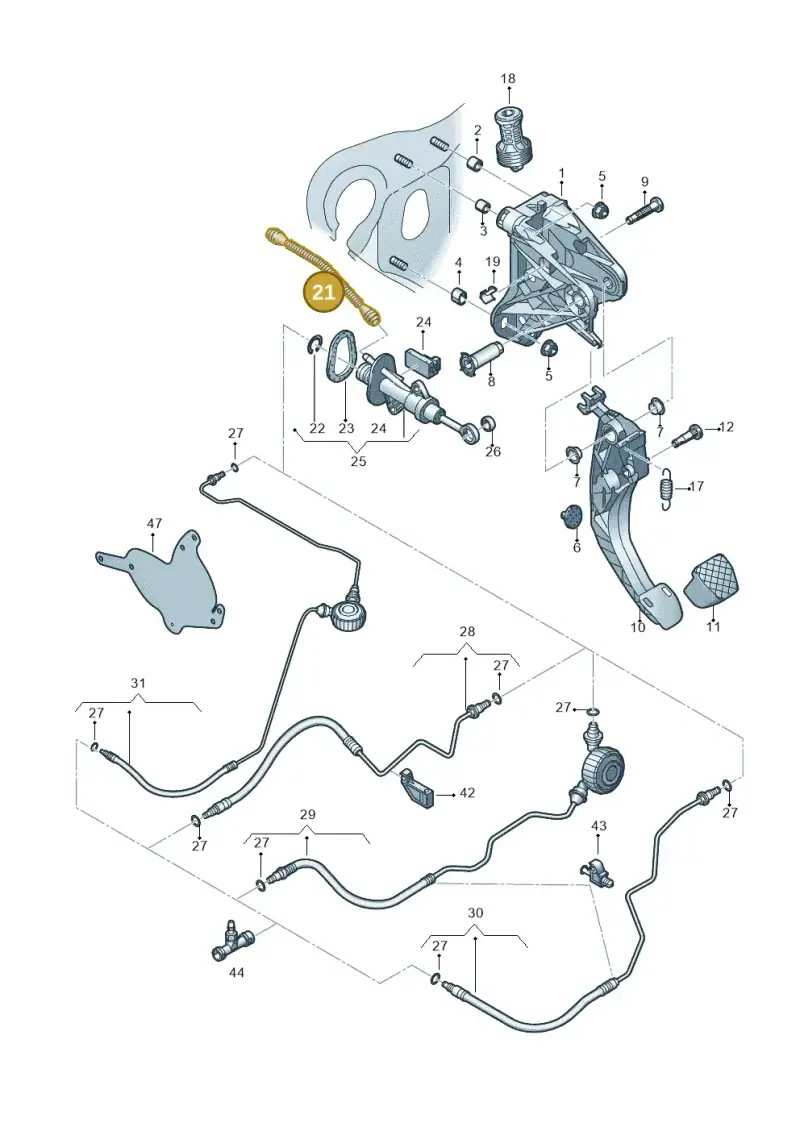 5Q2721453C — Volkswagen Tiguan 2.0 4Motion (2016-2024) diagram 884721250, position 21
