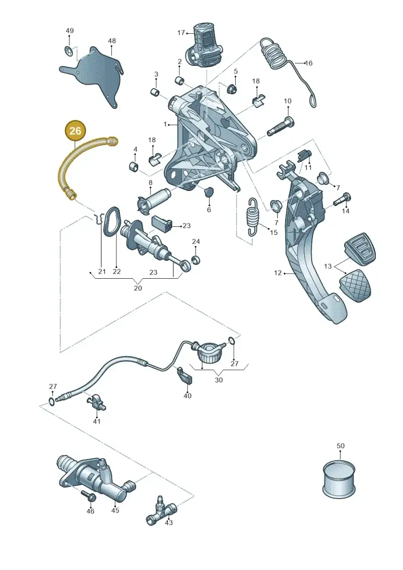 5Q2721453C — Volkswagen T-Roc convertible 1.5 (2019-2024) diagram 813721250, position 26