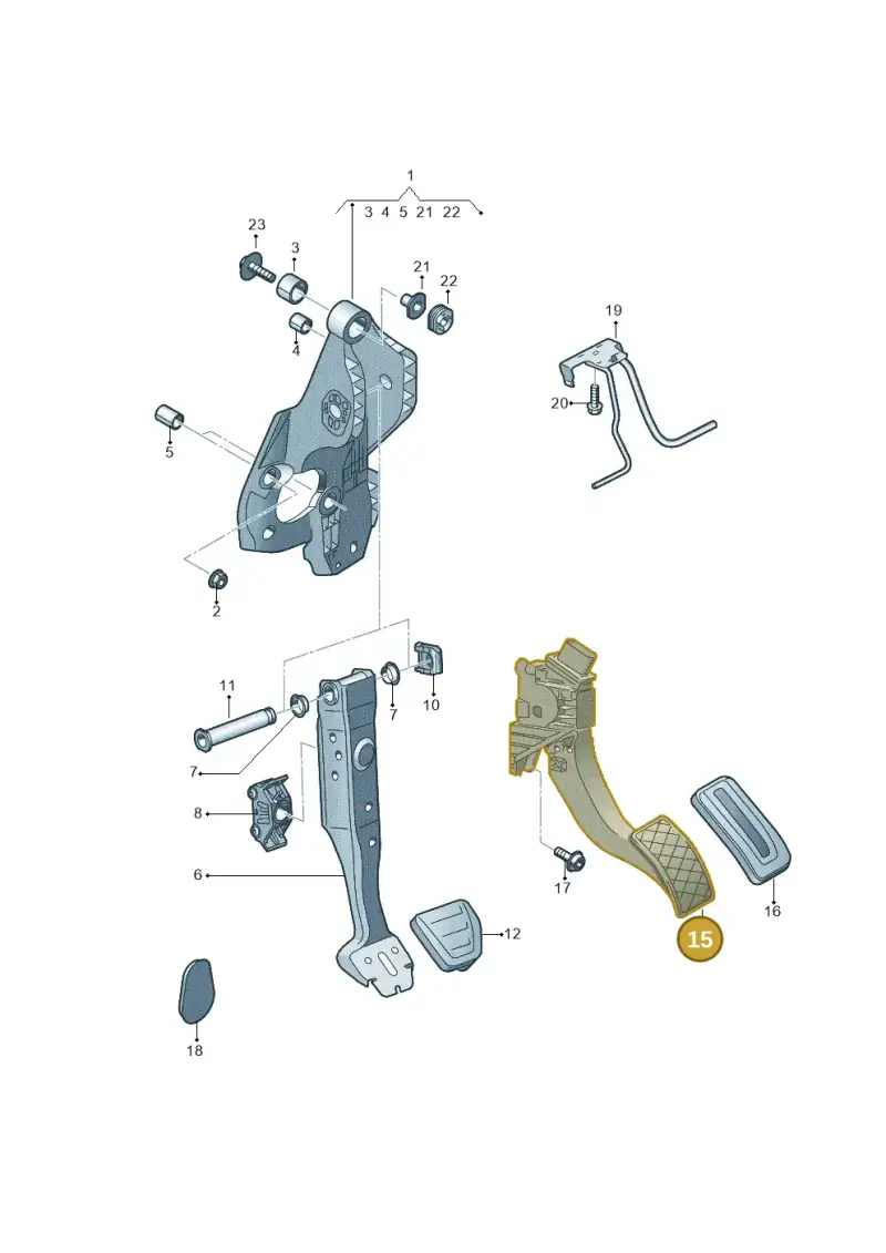 5Q2721503D — Volkswagen Touran 2,0 BlueMotion (2015-2024) diagram 884721700, position 15