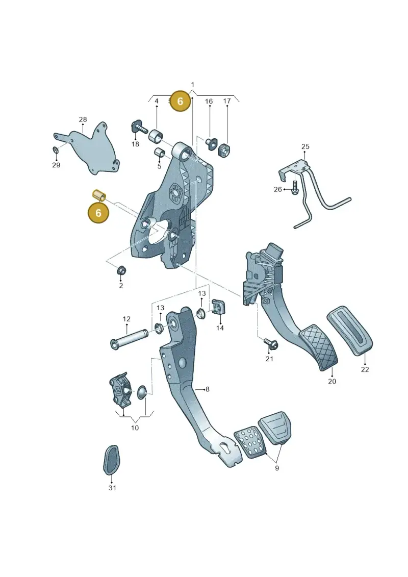 5Q2721620A — Volkswagen T-Roc convertible 1.5 (2019-2024) diagram 828721700, position 6