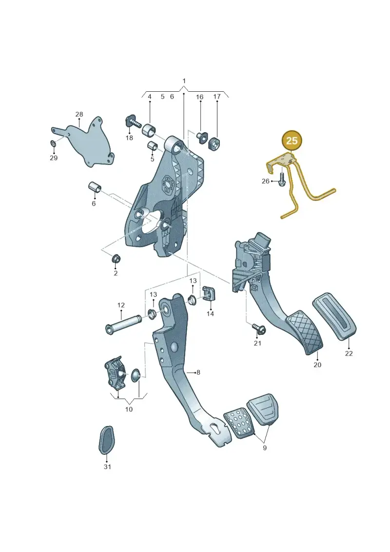5Q2721913A — Volkswagen Tiguan 2.0 4Motion (2017-2024) diagram 828721700, position 25