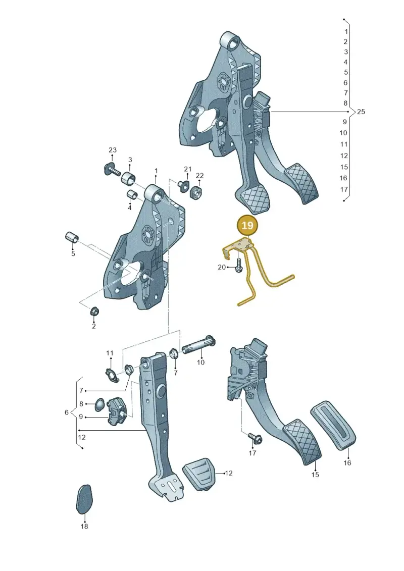 5Q2721913F — Volkswagen Golf Estate (2013-2017) diagram 793721710, position 19