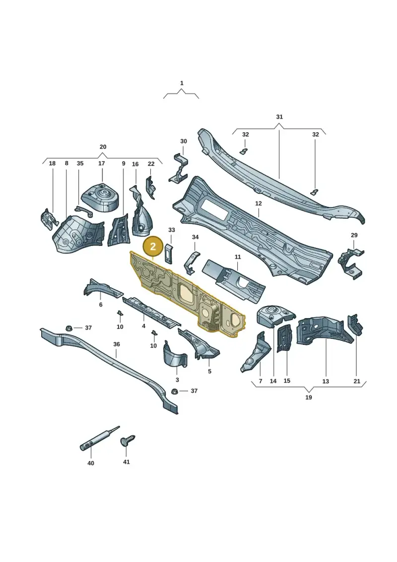 5Q2803155E — Volkswagen Tiguan 2.0 (2023-) diagram 57x805200, position 2