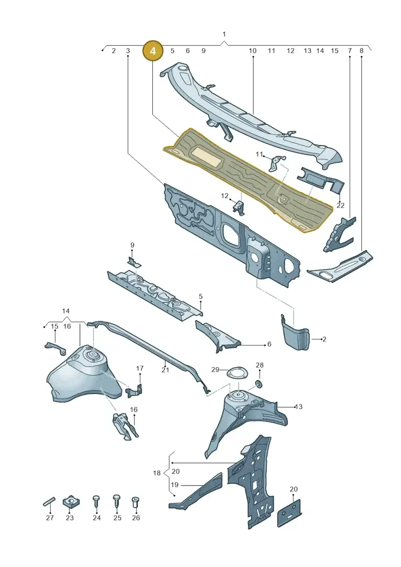 5Q2805265B — Audi Q2 (2016-2025) diagram 803805500, position 4