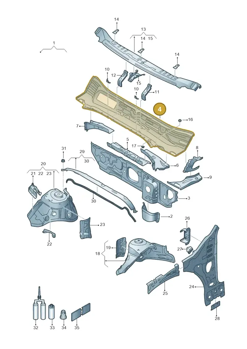 5Q2805265B — SEAT CUPRA Formentor (2020-) diagram 5fn805050, position 4