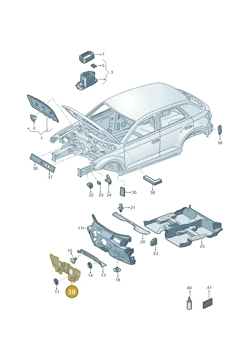 5Q2863353E — Volkswagen T-Roc BlueMotion (2017-2024) diagram 813863200, position 10