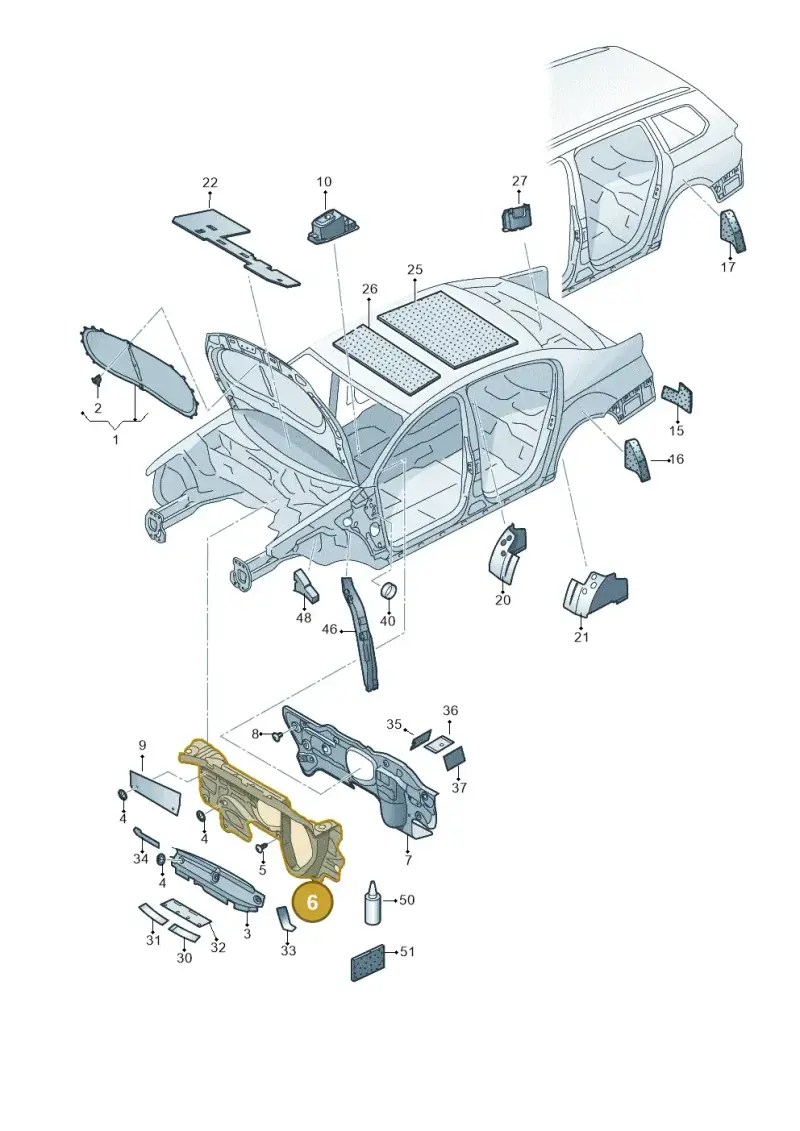 5Q2863354B — Volkswagen Passat saloon (2014-2024) diagram 793863200, position 6