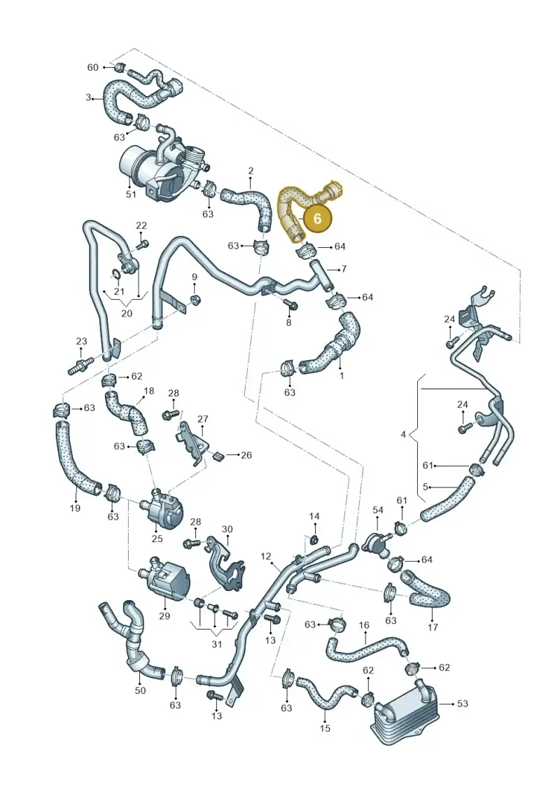 5QA122073 — Volkswagen Tiguan 2.0 4Motion (2017-2024) diagram 793121370, position 6