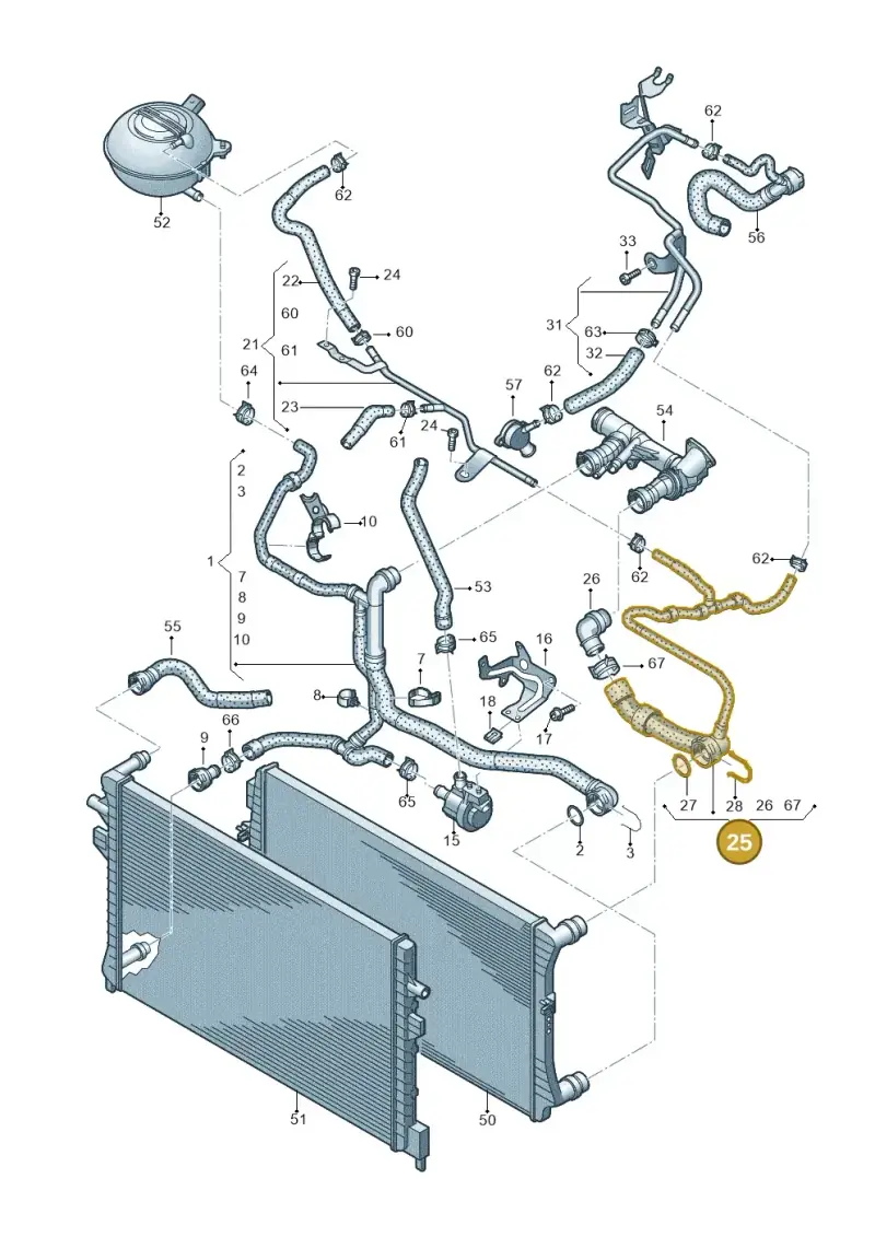 5QA122101A — Volkswagen Caddy Maxi Kombi (2020-2024) diagram 745121580, position 25