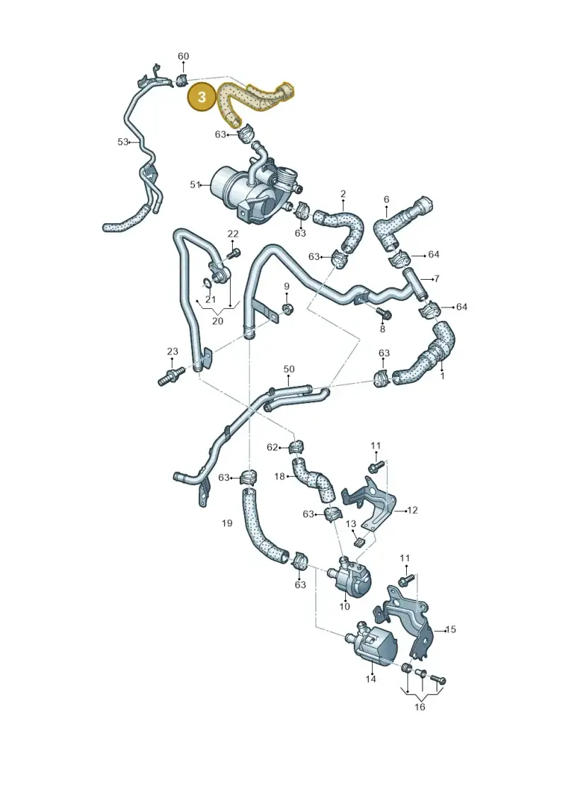 5QA122157A — Volkswagen Tiguan 2.0 4Motion (2016-2024) diagram 786121600, position 3