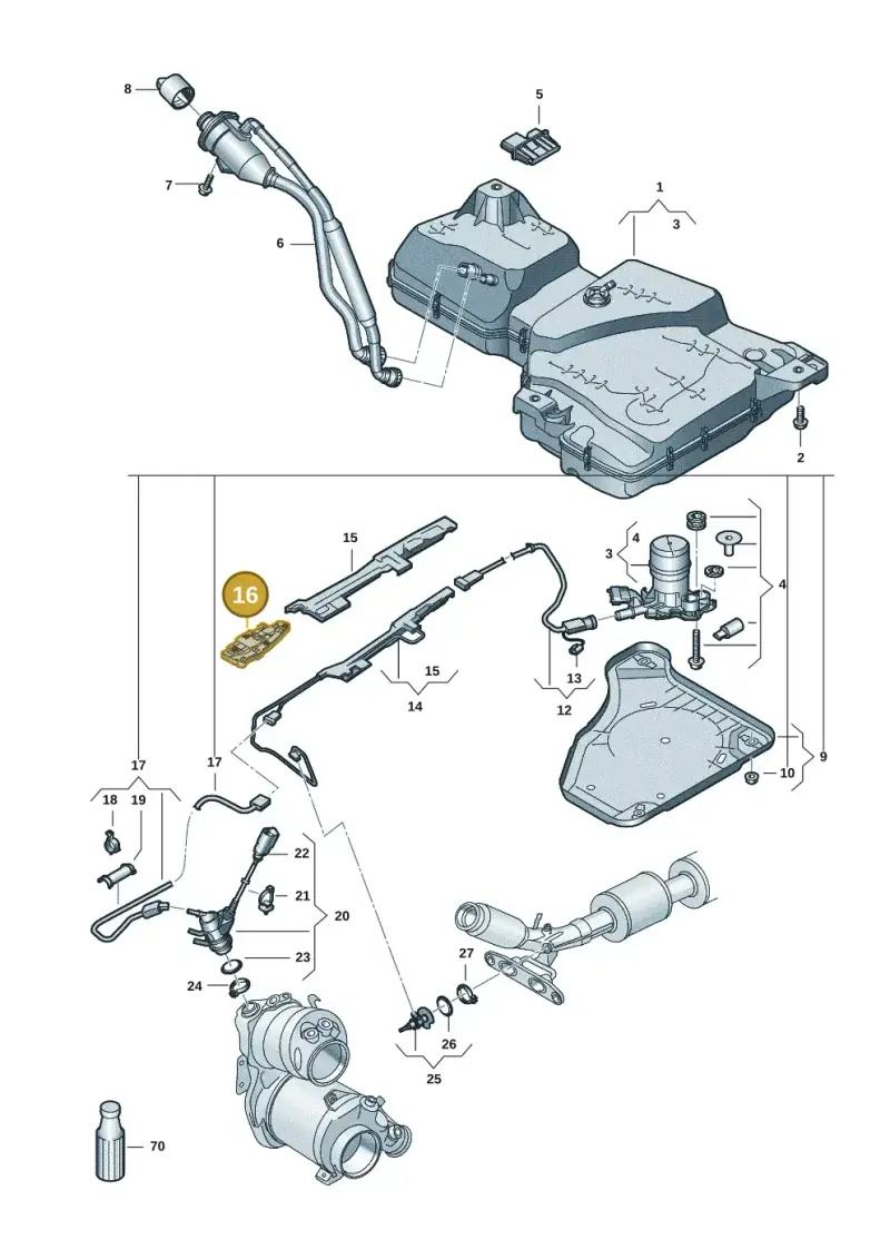 5QA131327D — Volkswagen Tiguan 2.0 (2023-) diagram 57x201600, position 16
