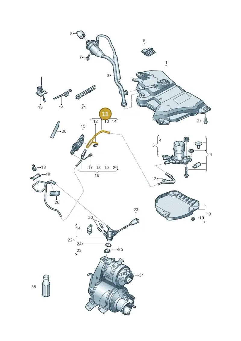 5QA131983A — Volkswagen Touran 2,0 BlueMotion (2015-2024) diagram 869253560, position 11
