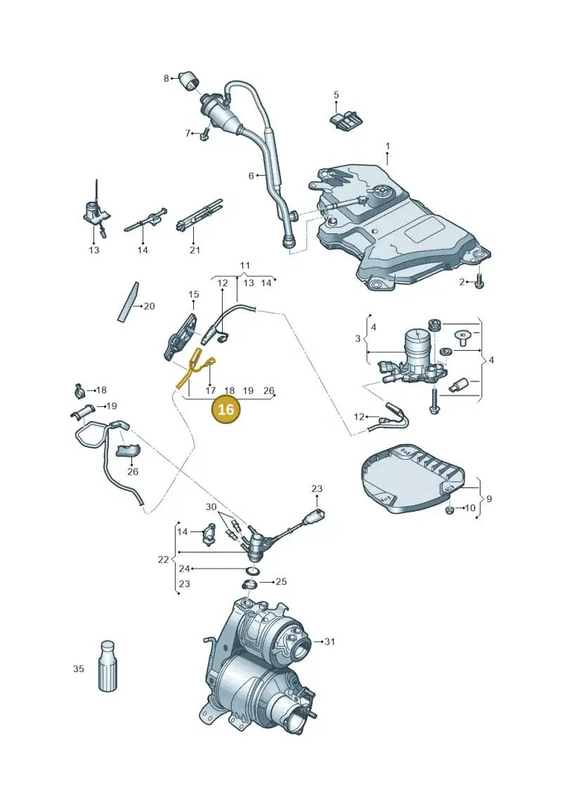 5QA131984G — Volkswagen Touran 2,0 BlueMotion (2015-2024) diagram 869253560, position 16