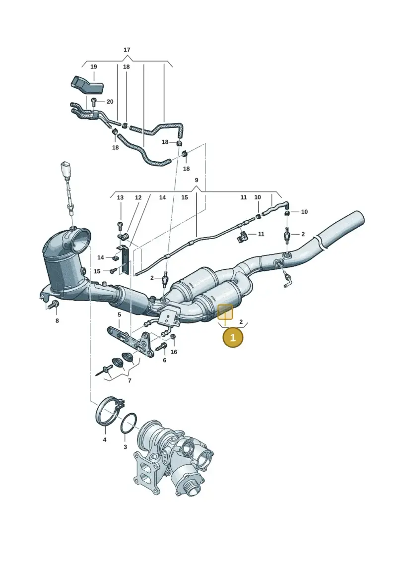 5QA254504X — Volkswagen Tiguan 2.0 (2023-) diagram 5h0253050, position 1