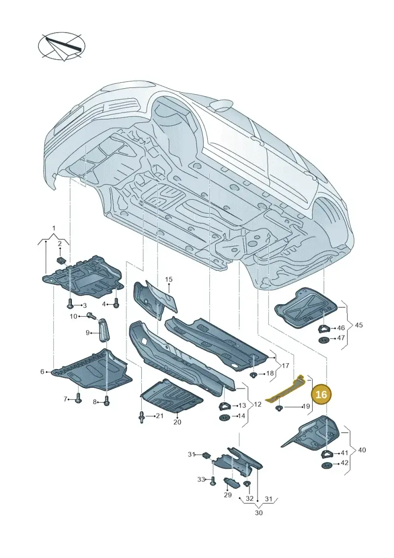 5QA825189A — Volkswagen Touran 2,0 BlueMotion (2015-2024) diagram 869825000, position 16