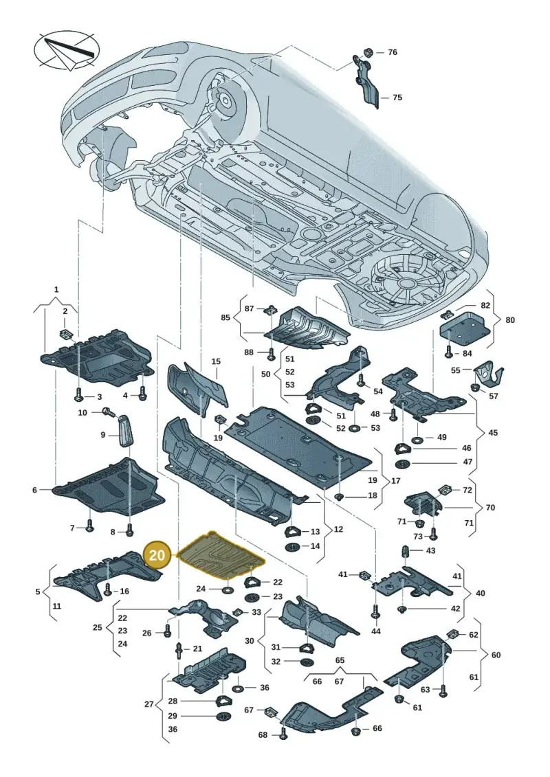5QA825230 — Volkswagen Caddy Maxi Kombi (2020-2024) diagram 2ka825000, position 20