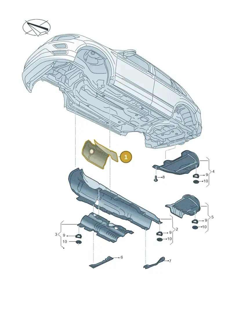 5QA825635 — Volkswagen Tiguan 2.0 4Motion (2017-2024) diagram 833825005, position 1