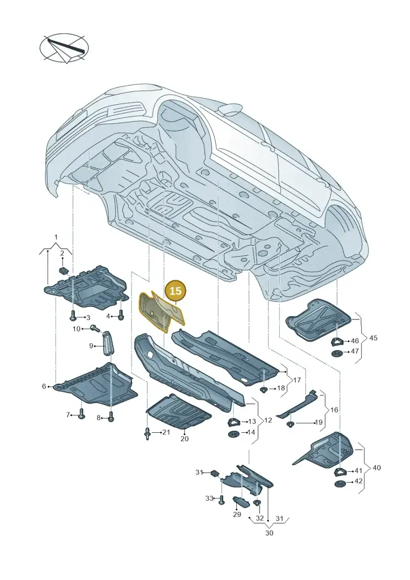 5QA825635 — Volkswagen Touran 2,0 BlueMotion (2015-2024) diagram 869825000, position 15