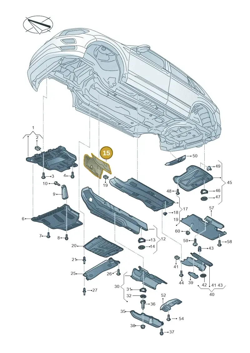 5QA825635 — Volkswagen Tiguan 2.0 4Motion (2017-2024) diagram 884825000, position 15