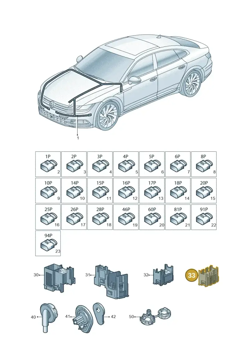 5QA937507 — Volkswagen Arteon (2017-2023) diagram 828971800, position 33