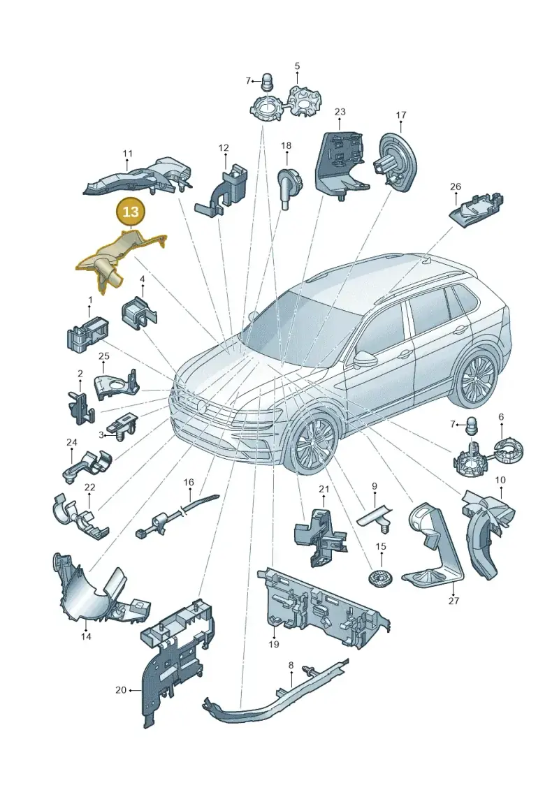 5QA971445 — Volkswagen Tiguan 2.0 4Motion (2017-2024) diagram 884971790, position 13