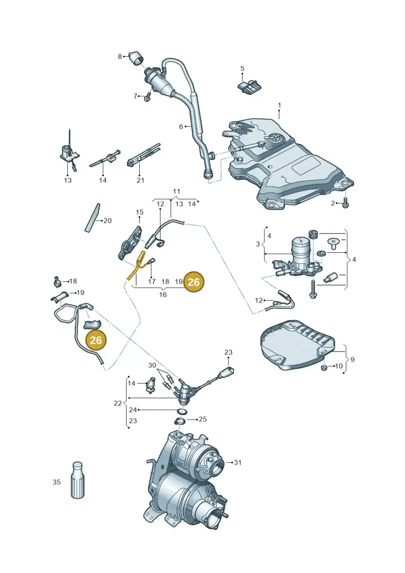 5QA971461 — Volkswagen Touran 2,0 BlueMotion (2015-2024) diagram 869253560, position 26