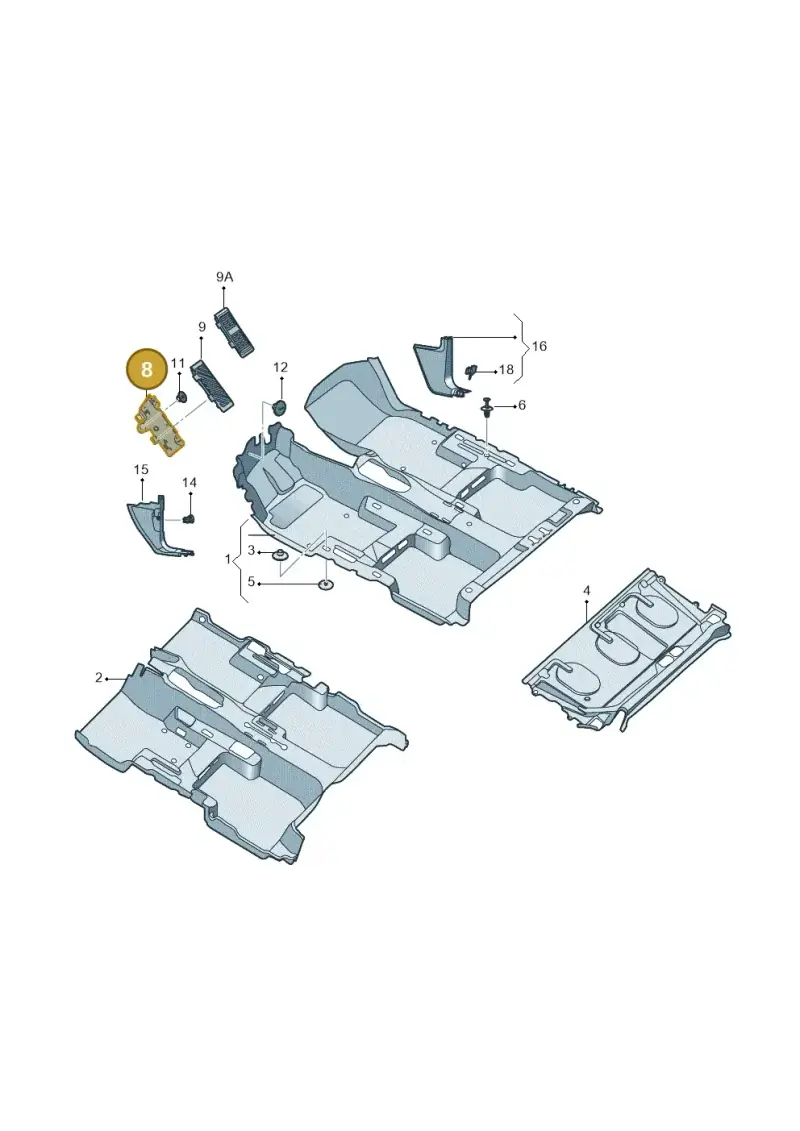 5QB864776 — Volkswagen T-Roc (2018-) diagram 432863000, position 8
