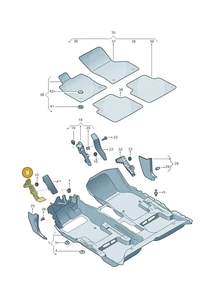5QB864776 — Volkswagen T-Roc convertible 1.5 (2019-2024) diagram 813863000, position 9
