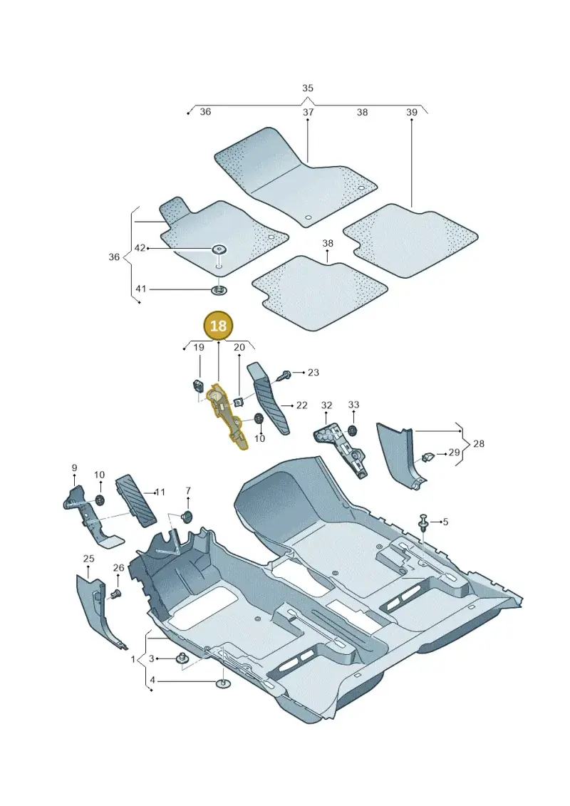 5QC864767 — Volkswagen T-Roc convertible 1.5 (2019-2024) diagram 813863000, position 18
