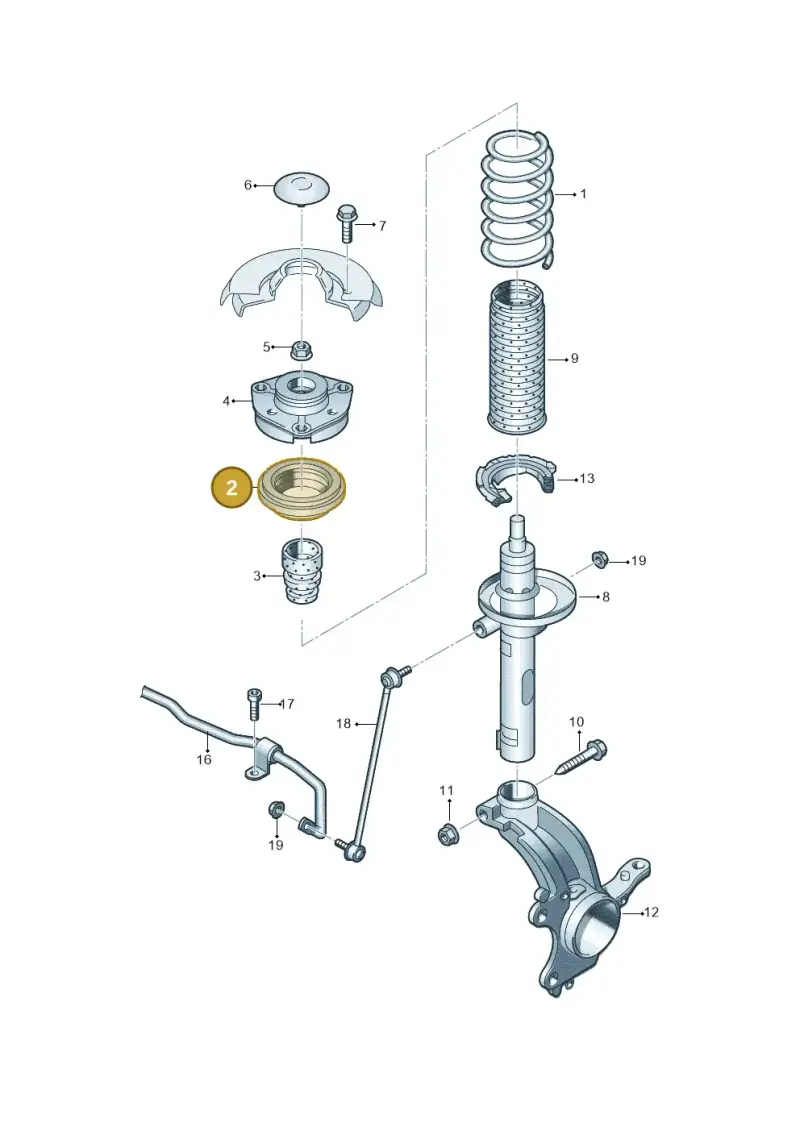 5QD412249A — Volkswagen Aero saloon (2023-) diagram 753411000, position 2