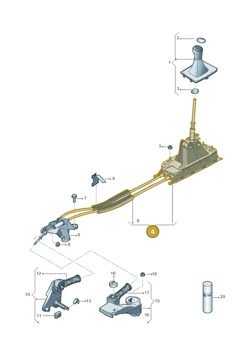 5QD711049B — Volkswagen Golf 1.4 (2013-2020) diagram 746711200, position 4