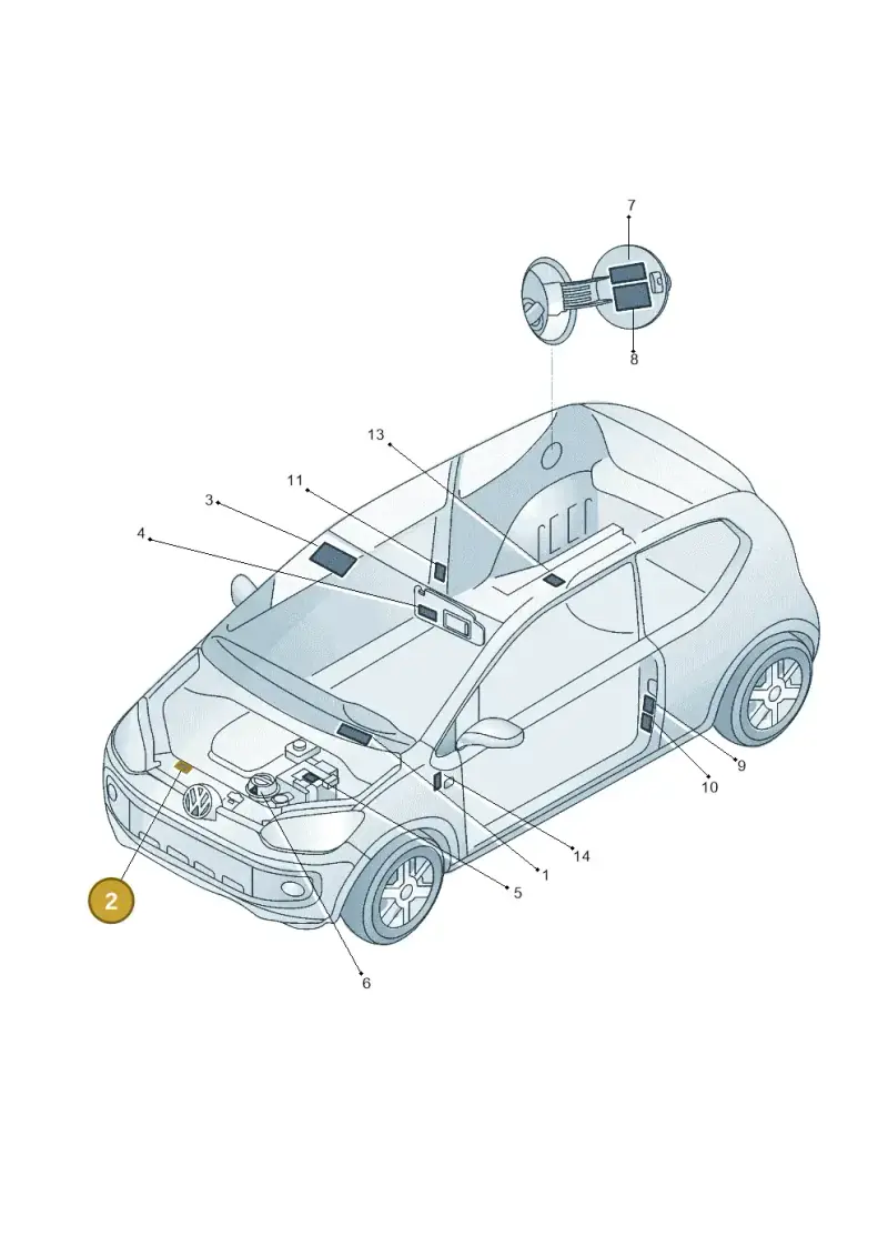 5QE010008A — Volkswagen Up! 1.0 TSI (2013-2017) diagram 559010000, position 2