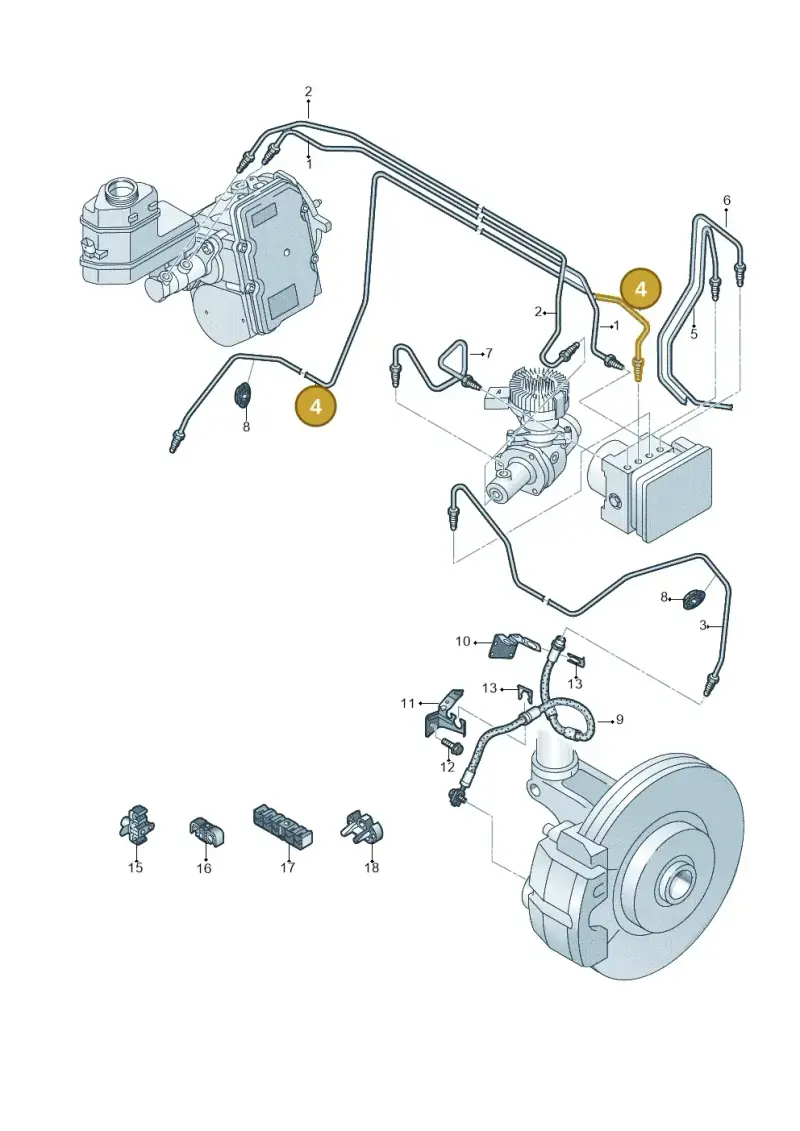 5QE614724A — Volkswagen Golf 2.0 (2016-2020) diagram 774611250, position 4