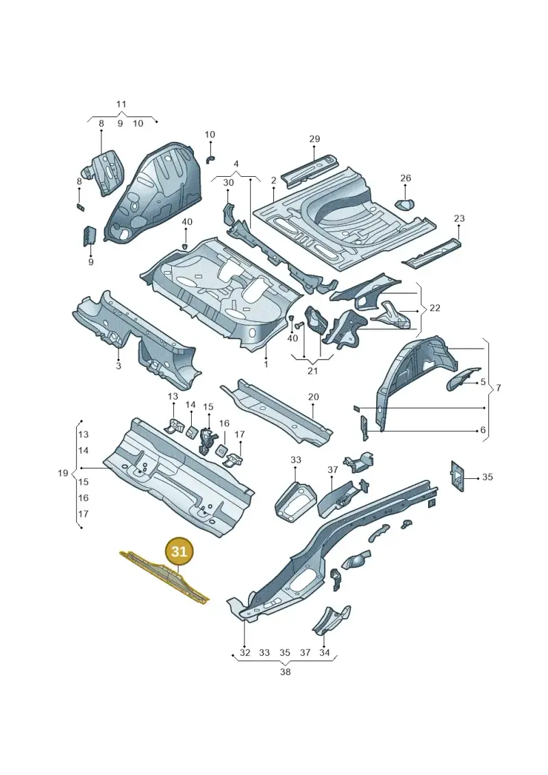 5QE803223 — Volkswagen E-Bora (2019-) diagram 593803010, position 31