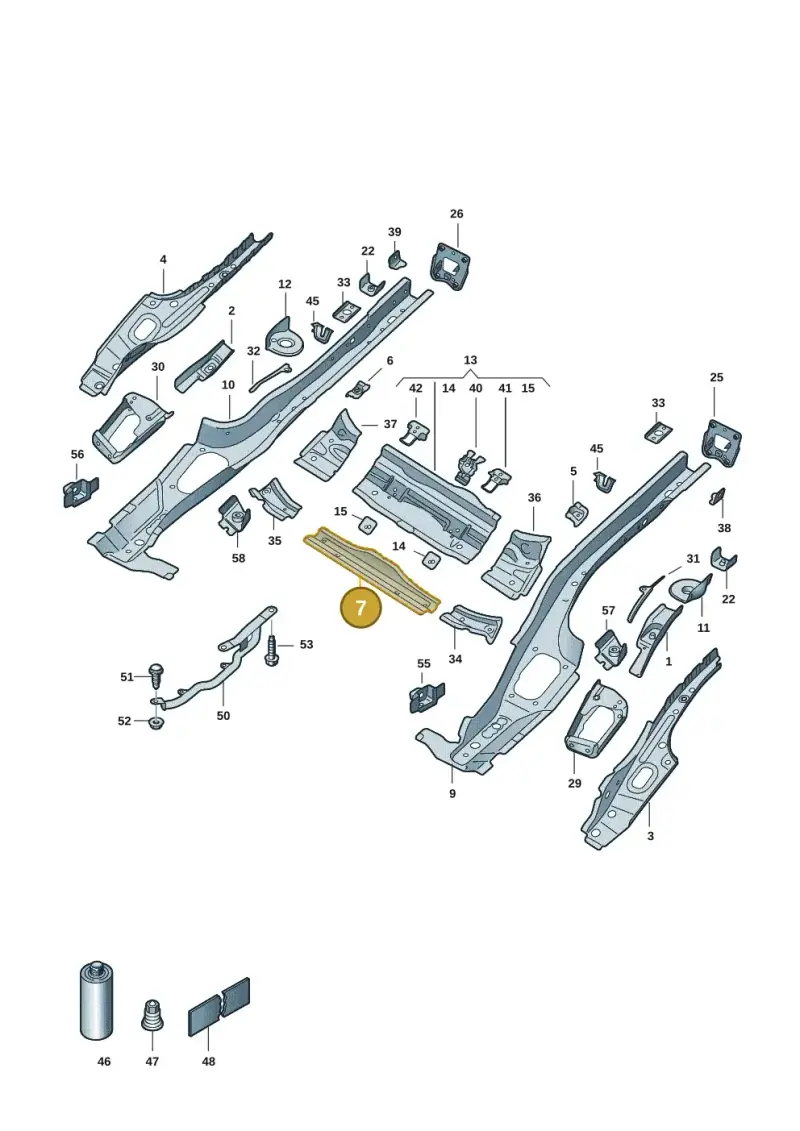 5QE803223 — Volkswagen Golf 2.0 BlueMotion (2019-2024) diagram 5h0803011, position 7