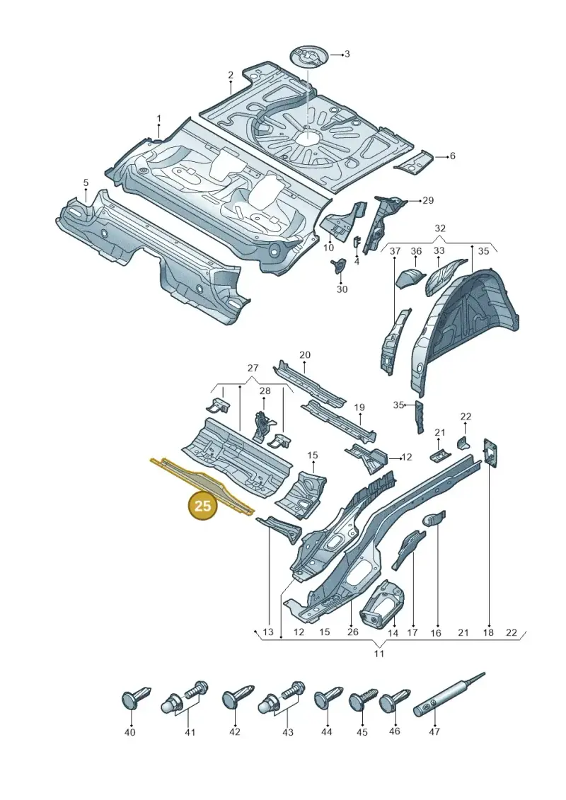 5QE803223 — Volkswagen E-Golf (2014-2021) diagram 774803200, position 25