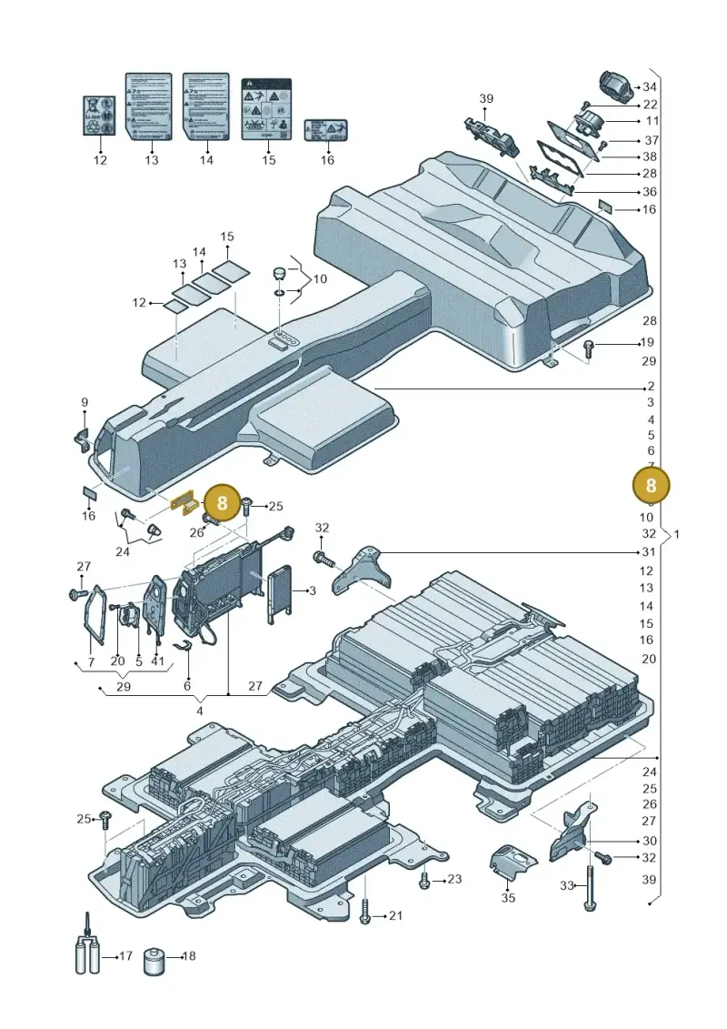 5QE804713 — Volkswagen E-Crafter 35 (2018-2024) diagram 774915500, position 8