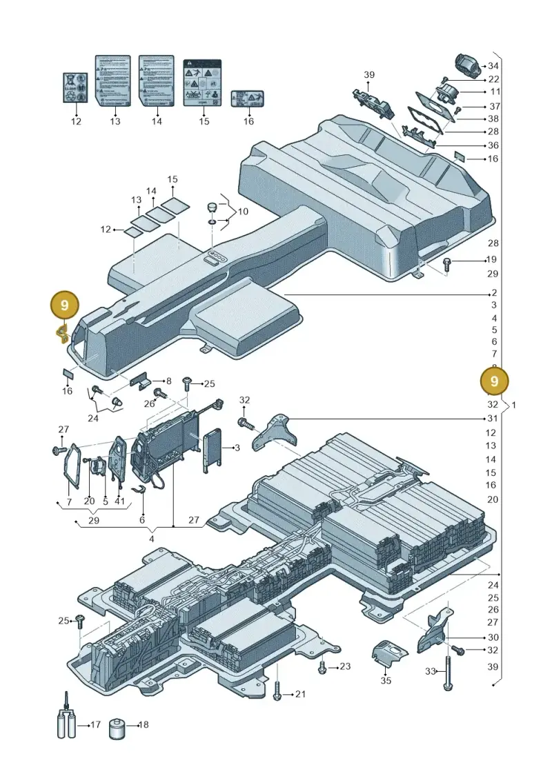 5QE804714A — Volkswagen E-Crafter 35 (2018-2024) diagram 774915500, position 9
