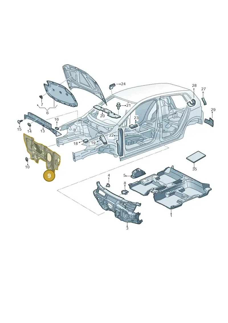 5QE863354C — Volkswagen E-Golf (2014-2021) diagram 774863200, position 9