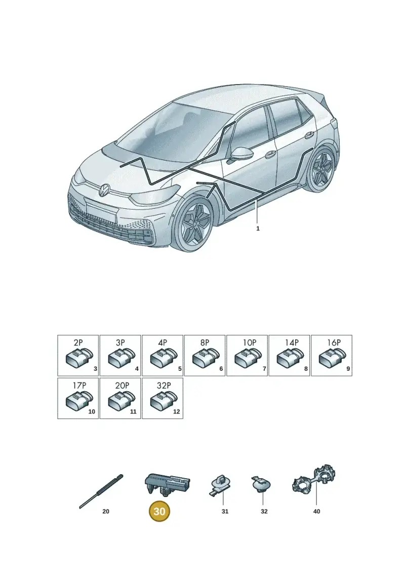 5QE937510 — Volkswagen ID.3 Pro (2019-2024) diagram 10a972000, position 30