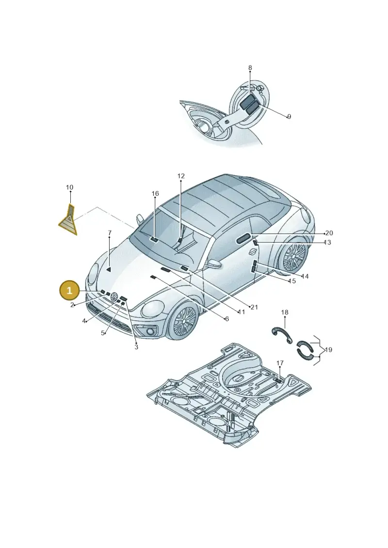 5QF010008 — Volkswagen New beetle cabriolet (2016-2019) diagram 802010000, position 1