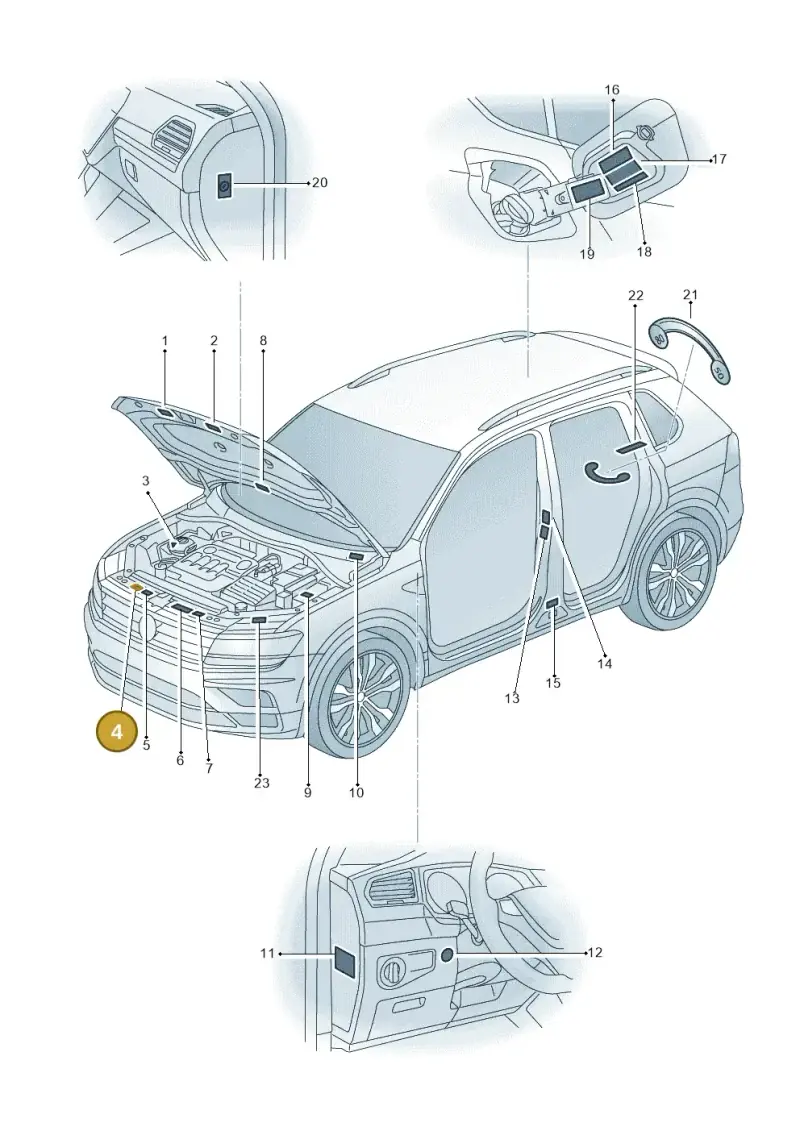 5QF010008 — Volkswagen Tiguan 2.0 4Motion (2016-2024) diagram 884010000, position 4