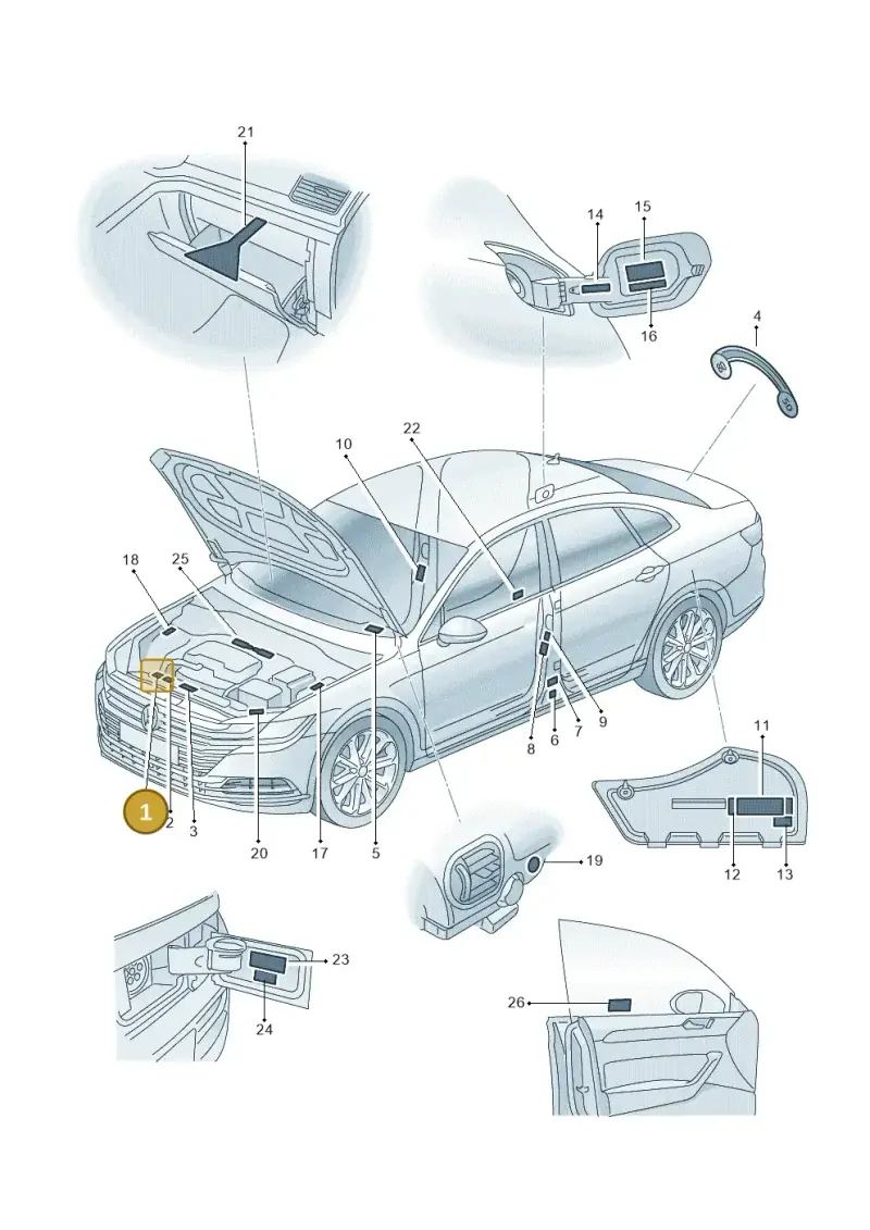 5QF010008 — Volkswagen Arteon (2017-2023) diagram 828010000, position 1